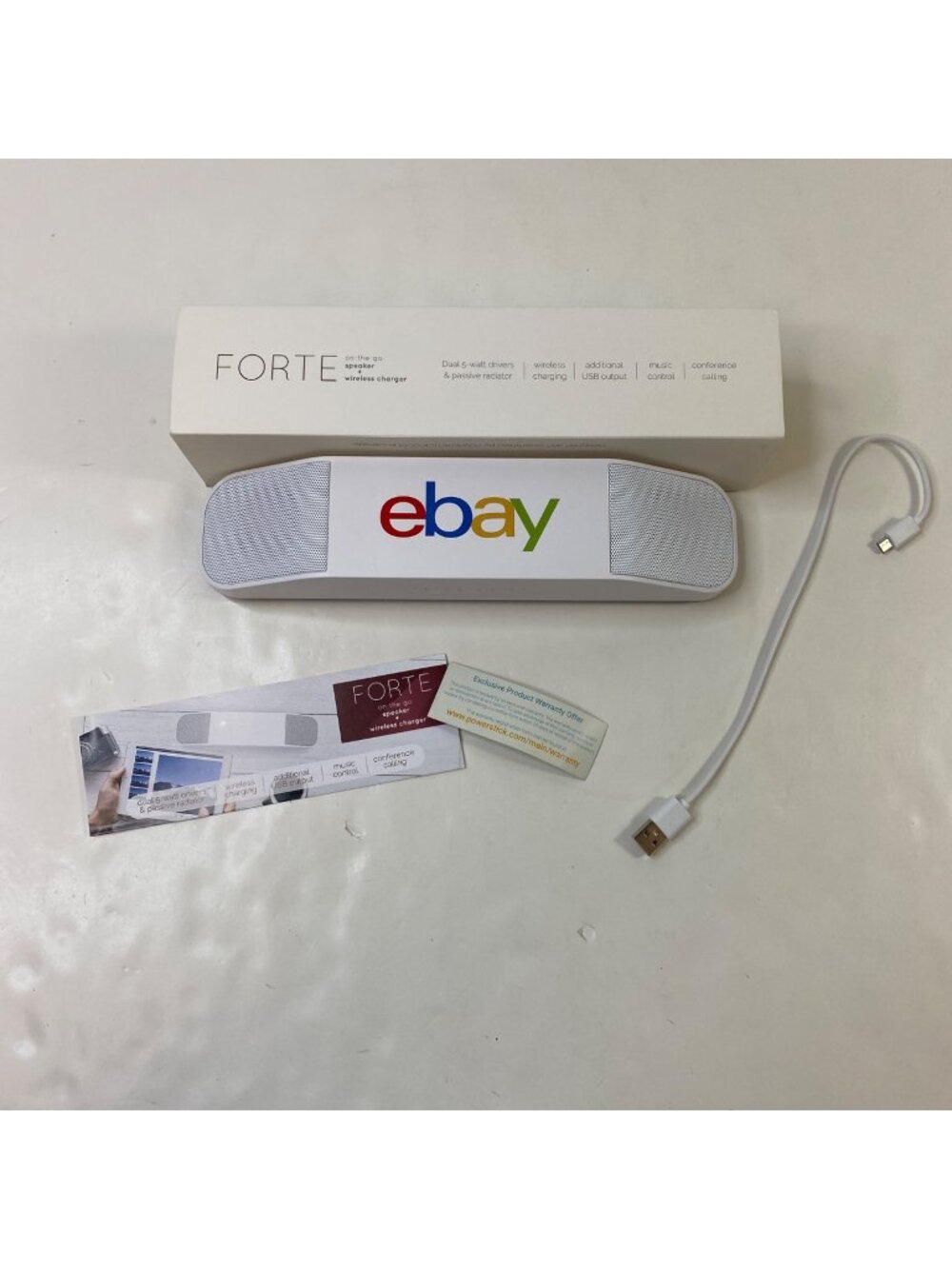 Wireless Bluetooth Speaker By Forte With USB Charging Cord eBayana
